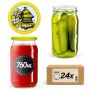 Słoiki na przetwory Niva 760ml 24szt 82mm + wieczka "Pszczoły"