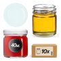 Słoiki na przetwory Halli 40ml 10szt 43mm + wieczka białe