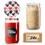 Słoiki na przetwory Niva 720ml fi82mm 24szt + wieczko Serca