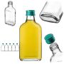 Butelka piersiówka Viane 200ml z zieloną zakrętką 5 szt.