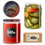 Słoiki na przetwory Maki 540ml fi82mm 48szt + wieczko Pszczoła