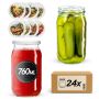 Słoiki na przetwory Niva 760ml fi82mm 24szt + wieczko Fruit heart