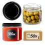 Słoiki Sonka 330ml 50szt 82mm + wieczka czarne