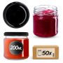 Słoiki na przetwory Lerma 200ml 50szt 66mm + wieczka czarne