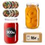 Słoiki na przetwory Simo 900ml fi82mm 16szt + wieczko Warzywny mix