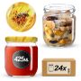 Słoiki na przetwory Salla 425ml 24szt 82mm + wieczka "Pszczoła"