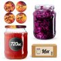 Słoiki na przetwory Jukka 720ml fi82mm 16szt + wieczko Zestaw miodowy