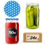 Słoiki na przetwory Niva 760ml fi82mm 24szt + wieczko Groszek niebieski