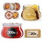 Słoiki na przetwory Raja 300ml fi82mm 20szt + wieczko Miodowy mix
