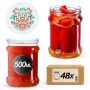 Słoiki na przetwory Kisko 500ml 48szt 82mm + wieczka "Folklor"