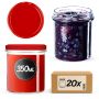 Słoiki na przetwory Avila 350ml 20szt 82mm + wieczka czerwone