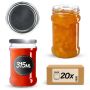 Słoiki na przetwory Seno 315ml 20szt 66mm + wieczka srebrne