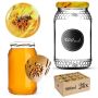 Szklany słój Lierde 900ml 82mm 24 szt. + wieczka "Pszczoła"