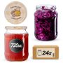 Słoiki na przetwory Jukka 720ml fi82mm 24szt + wieczko Miód z pasieki