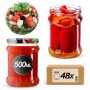 Słoiki na przetwory Kisko 500ml 48szt 82mm + wieczka "Mix Warzyw"