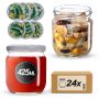 Słoiki na przetwory Salla 425ml fi82mm 24szt + wieczko Kompozycja ogórkowa