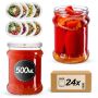 Słoiki na przetwory Kisko 500ml fi82mm 24szt + wieczko Garden wreath