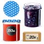 Słoiki na przetwory Avila 350ml fi82mm 20szt + wieczko Groszek niebieski