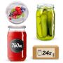 Słoiki na przetwory Niva 760ml fi82mm 24szt + wieczko Owoce