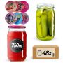 Słoiki na przetwory Niva 760ml fi82mm 48szt + wieczko Jagodowy mix