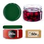 Słoiki na przetwory Denia 250ml 50szt 82mm + wieczko zielone