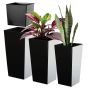 Donice na kwiaty z wkładem Masiera 25 cm + 30 cm + 35 cm, czarne