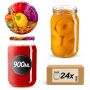 Słoiki na przetwory Simo 900ml 24szt 82mm + wieczka "Papryka"
