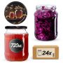 Słoiki na przetwory Jukka 720ml fi82mm 24szt + wieczko Miód czarny