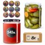 Słoiki na przetwory Maki 540ml fi82mm 8szt + wieczko Ptaki