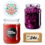 Słoiki na przetwory Jukka 720ml 24szt 82mm + wieczka "Folklor"