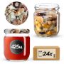 Słoiki na przetwory Salla 425ml 24szt 82mm + wieczka "Grzyby"