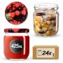 Słoiki na przetwory Salla 425ml 24szt 82mm + wieczka "Owoce leśne"