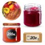 Słoiki na przetwory Lerma 200ml 20szt 66mm + wieczka "Papryka"