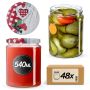 Słoiki na przetwory Maki 540ml fi82mm 48szt + wieczko Krata z serduszkiem