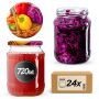 Słoiki na przetwory Jukka 720ml fi82mm 24szt + wieczko Warzywa