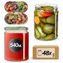 Słoiki na przetwory Maki 540ml fi82mm 48szt + wieczko Egzotyczne owoce