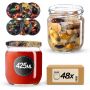 Słoiki na przetwory Salla 425ml fi82mm 48szt + wieczko Ptaki