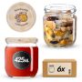 Słoiki na przetwory Salla 425ml fi82mm 6szt + wieczko Miód z pasieki