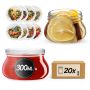 Słoiki na przetwory Raja 300ml fi82mm 20szt + wieczko Fruit heart