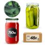 Słoiki na przetwory Niva 760ml 48szt 82mm + wieczka "Ogórki II"