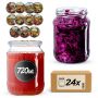 Słoiki na przetwory Jukka 720ml fi82mm 24szt + wieczko Warzywa mix