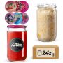 Słoiki na przetwory Niva 720ml fi82mm 24szt + wieczko Jagodowy mix