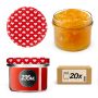 Słoiki na przetwory Tartu 235ml 20szt 82mm + wieczka "Serca"