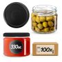 Słoiki na przetwory Sonka 330ml fi82mm 100szt + wieczko Czarny mat