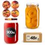 Słoiki na przetwory Simo 900ml fi82mm 48szt + wieczko Zestaw miodowy