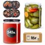 Słoiki na przetwory Maki 540ml fi82mm 16szt + wieczko Kwiaty