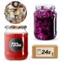 Słoiki na przetwory Jukka 720ml 24szt 82mm + wieczka "Grzyby"