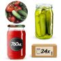 Słoiki na przetwory Niva 760ml 24szt 82mm + wieczka "Warzywa"