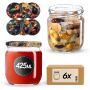 Słoiki na przetwory Salla 425ml fi82mm 6szt + wieczko Ptaki