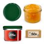 Słoiki na przetwory Tartu 235ml 50szt 82mm + wieczka zielone